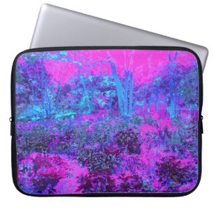 Funda Para Portátil Paisaje Impresionista Azul y Rosa Caliente Alucina