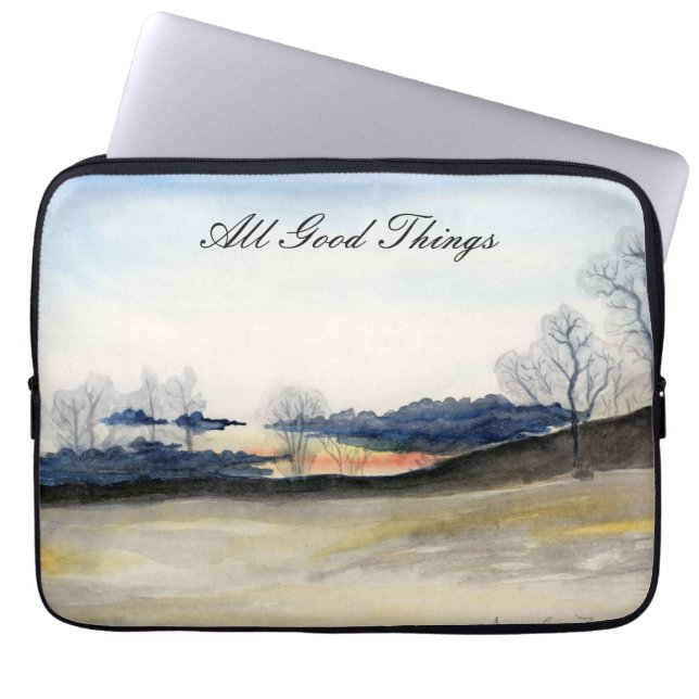 Funda Para Portátil Paisaje invernal (Frente)