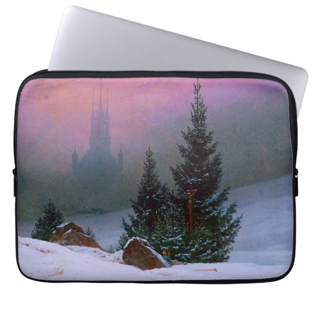 Funda Para Portátil Paisaje invernal Caspar David Friedrich (Frente)