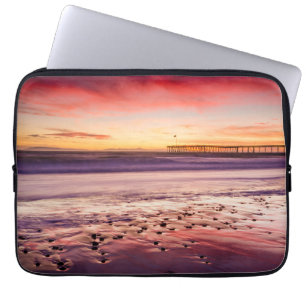 Funda Para Portátil Paisaje marino y muelle al atardecer, CA