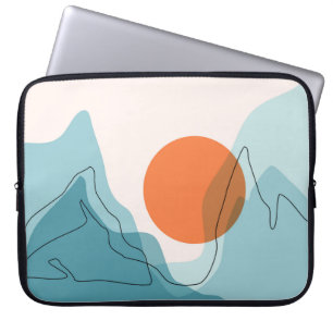 Funda Para Portátil Paisaje montañoso abstracto, ba de paisaje plano