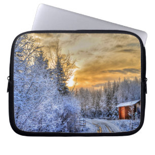 Funda Para Portátil Paisaje natural del Caribe Amanecer invernal