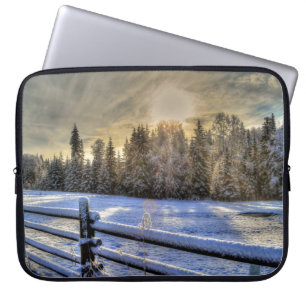 Funda Para Portátil Paisaje natural del Caribe Amanecer invernal