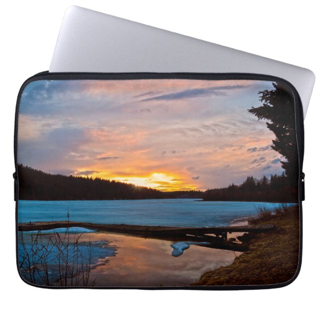 Funda Para Portátil Paisaje natural del Caribe Sunset (Frente)