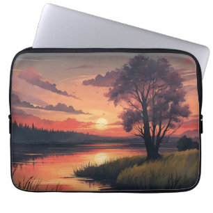 Funda Para Portátil Paisaje natural Pintura de AI Art Portátil Sleeve