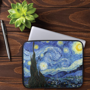 Funda Para Portátil Paisaje nocturno estrellado Vincent van Gogh