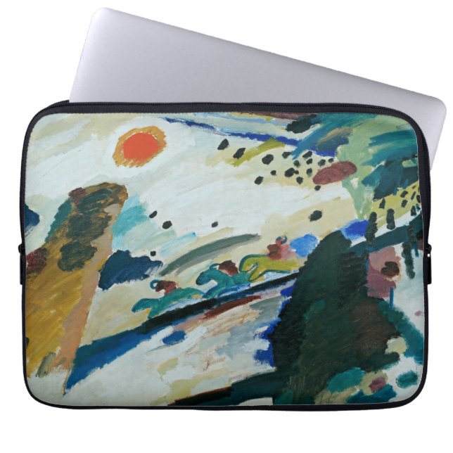 Funda Para Portátil Paisaje romántico de Wassily Kandinsky (Frente)