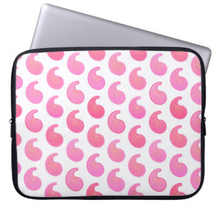 Funda Para Portátil Paisaje rosa de menta sobre blanco