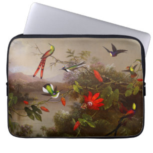 Funda Para Portátil Paisaje tropical con 10 Hummingbirds Heade