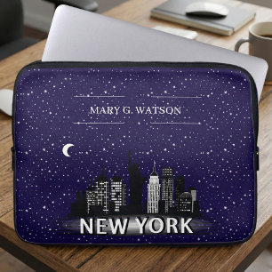 Funda Para Portátil Paisaje urbano de NYC estrellado personalizado
