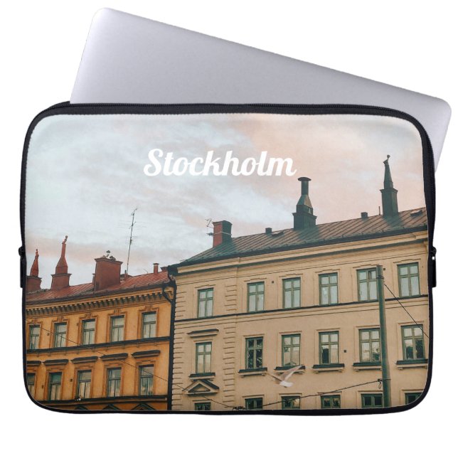 Funda Para Portátil Paisaje urbano de Södermalm en Estocolmo (Frente)