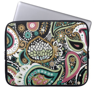 Funda Para Portátil Paisley asiático: diseño moderno y sin fisuras.