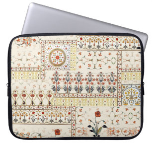 Funda Para Portátil Paisley floral mogol: Elegancia digital étnica.