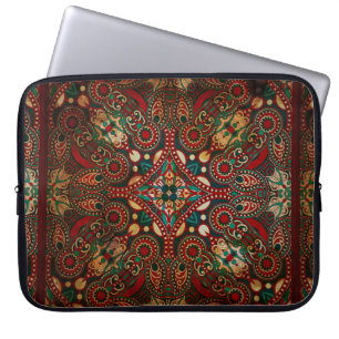Funda Para Portátil Paisley floral ornamental tradicional grunge de ba