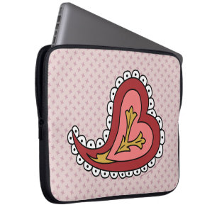 Funda para portátil Paisley Heart