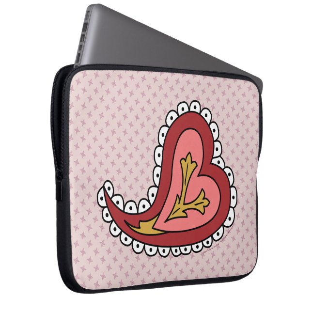 Funda para portátil Paisley Heart (Anverso derecho)