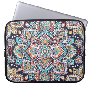 Funda Para Portátil Paisley indio: Patrón de Mandala étnica