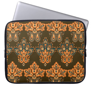 Funda Para Portátil Paisley textil asiática: Ilustracion de cosecha fl