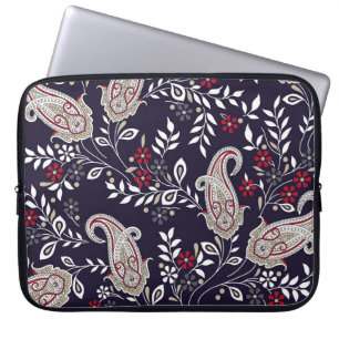 Funda Para Portátil Paisley tradicional india, patrón sin fisuras.