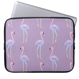 Funda Para Portátil Pajarito arcoiris colorido Flamingo. Hermoso sin c