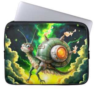 Funda Para Portátil Pájaro caracol steampunk cósmico – Criatura de sue