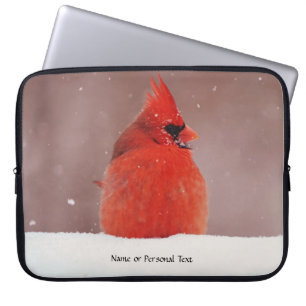 Funda Para Portátil Pájaro Cardinal Rojo Bonito Laptop Personal Snow