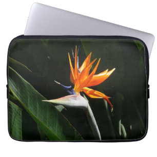 Funda Para Portátil Pájaro del Naranja del paraíso Flor tropical
