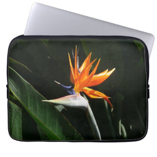 Funda Para Portátil Pájaro del Naranja del paraíso Flor tropical