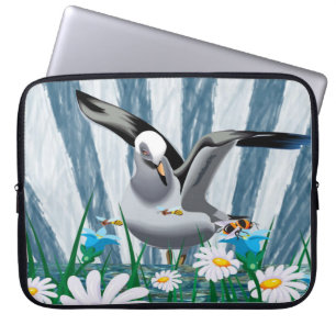 Funda Para Portátil Pájaro floral de manga para portátiles