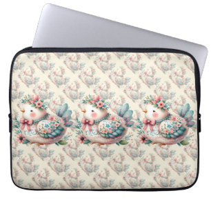 Funda Para Portátil Pájaro folclórico con encanto Pastel Boho