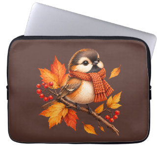 Funda Para Portátil Pájaro Otoñal Adorable con Bufanda Acogedora – Hoj
