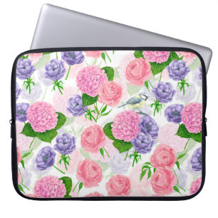 Funda Para Portátil Pájaro y flores