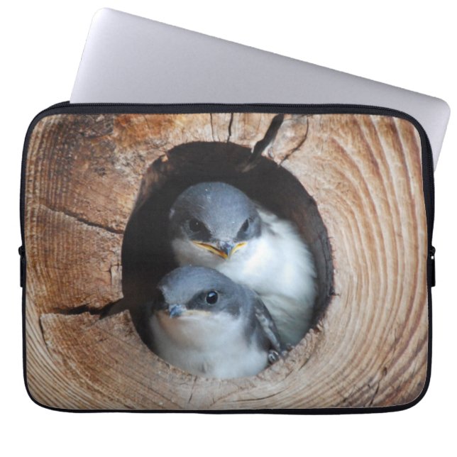Funda Para Portátil Pájaros de bebé (Frente)