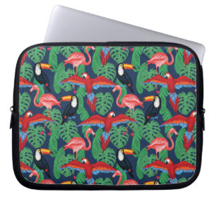 Funda Para Portátil Pájaros tropicales en colores brillantes
