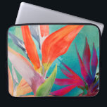 Funda Para Portátil Pájaros vivos del paraíso<br><div class="desc">"Vivid Birds of Paradise" por Jennifer Paxton Parker. Presenta flores de pájaros del paraíso en colores vivos y vivos.</div>