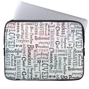 Funda Para Portátil Palabras cristianas atesoradas de afirmación