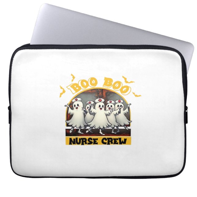 Funda Para Portátil Palabras de la camiseta de la TRIPULACIÓN DE BOO B (Frente)