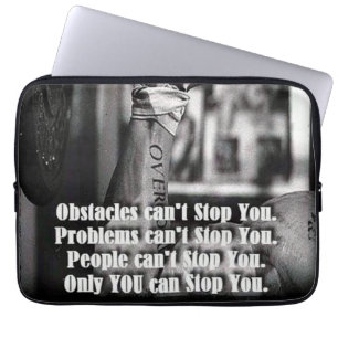 Funda Para Portátil Palabras motivacionales - Los obstáculos no pueden