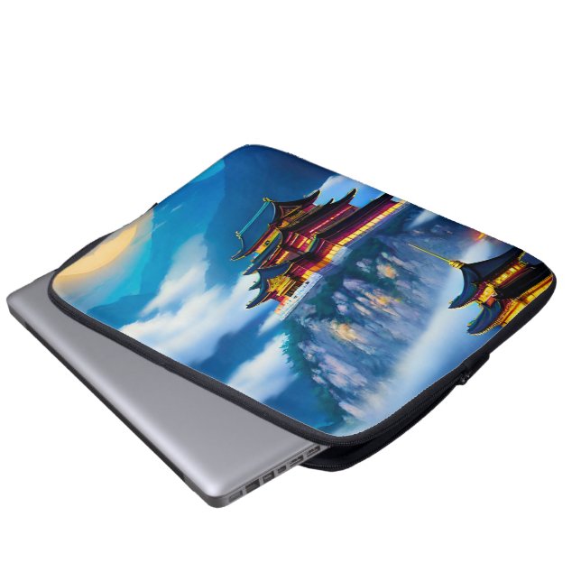 Funda Para Portátil Palacio de Montaña Chino (Inferior anverso)