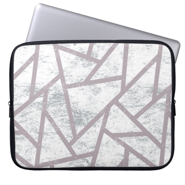 Funda Para Portátil Pale grey mosaic pattern (Frente)
