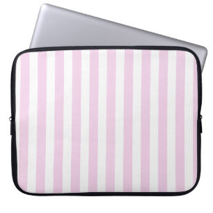 Funda Para Portátil Pale pink and white candy stripes