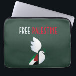 Funda Para Portátil Palestina Libre<br><div class="desc">paloma de la paz con la bandera palestina,  apoyo a Palestina</div>