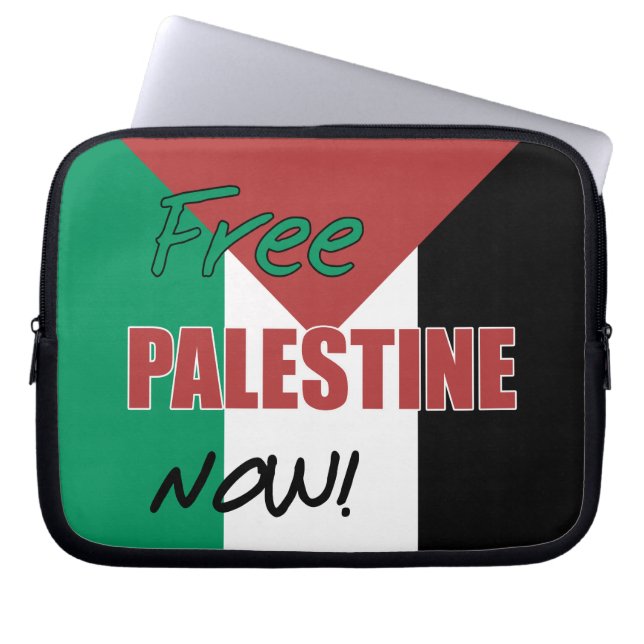 Funda Para Portátil Palestina Libre ahora bandera palestina (Frente)