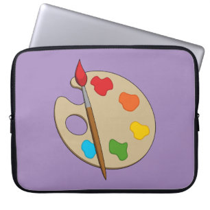Funda Para Portátil Paleta de artista con pincel de pintura