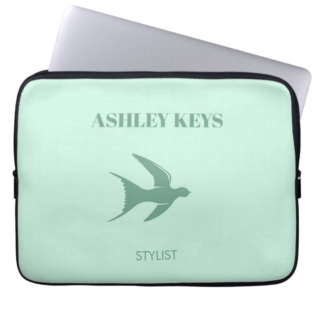 Funda Para Portátil Paleta verde azulada elegante (Frente)