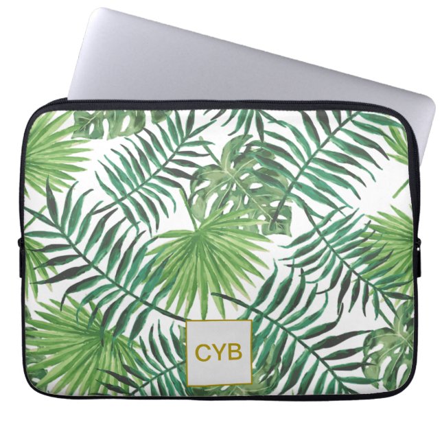 Funda Para Portátil Palm Leaves Portátil Sleeve (Frente)