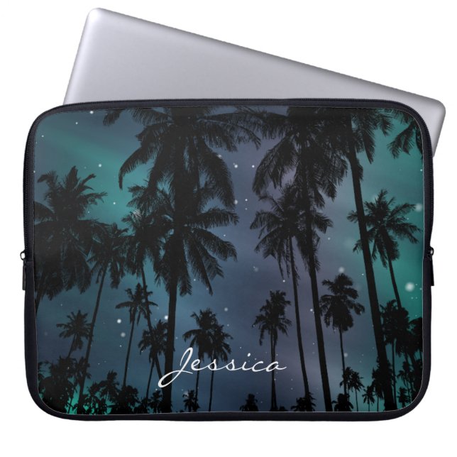 Funda Para Portátil Palm Trees and Starry Night Sky Personalised (Frente)