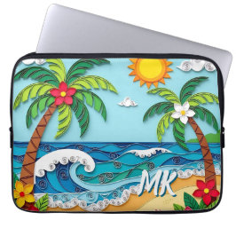 Funda Para Portátil Palm Trees on the Beach Personalized