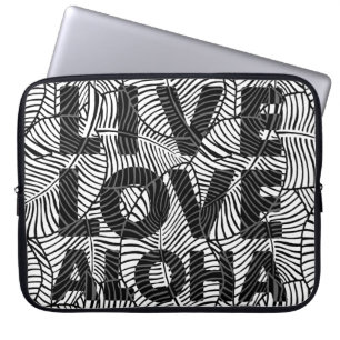 Funda Para Portátil Palm Zebra Aloha Traje tropical hawaiano
