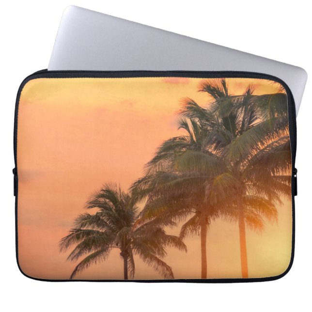 Funda Para Portátil Palmas de Miami (Frente)